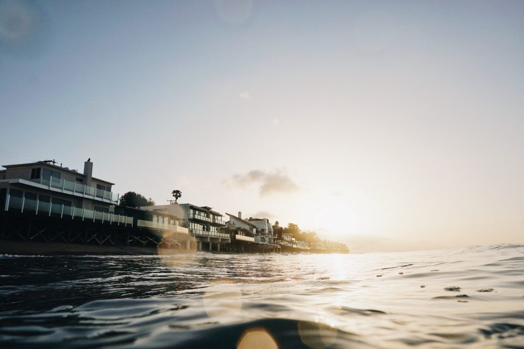 Malibu homes on the water