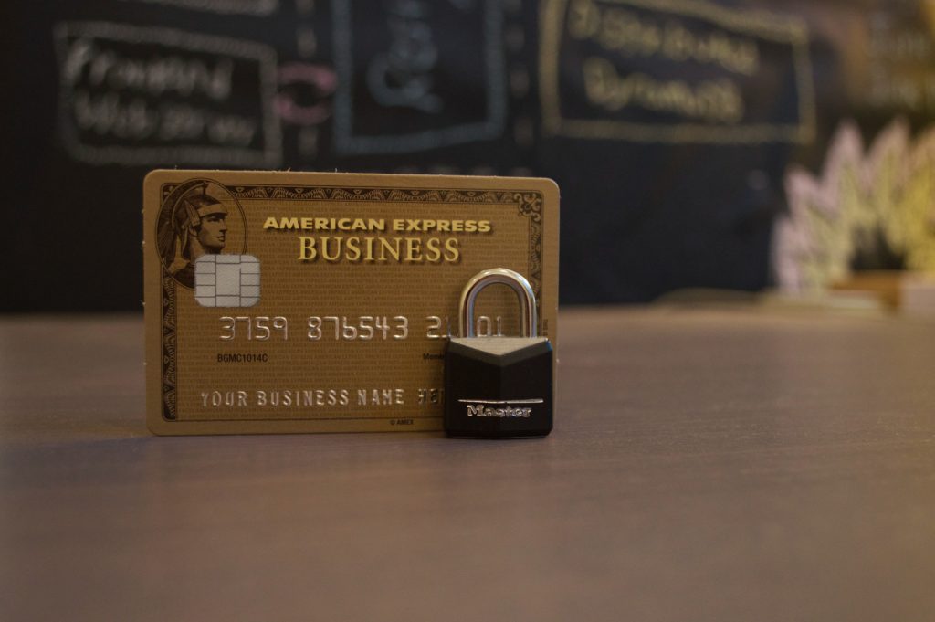 american express card with lock