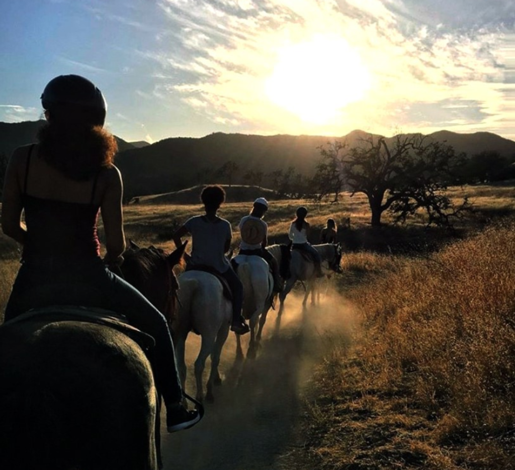 Malibu riders on horseback in Agoura Hills