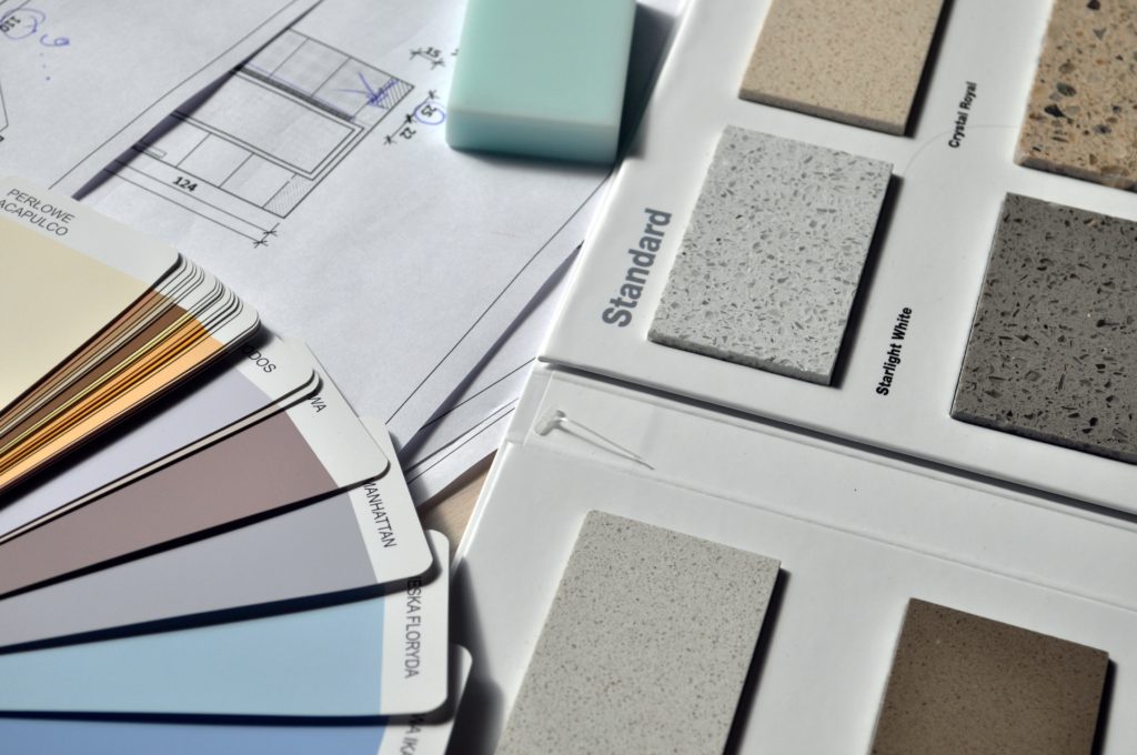 interior design color and material samples