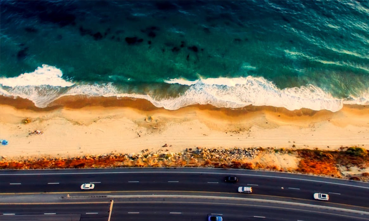 PCH highway in Malibu