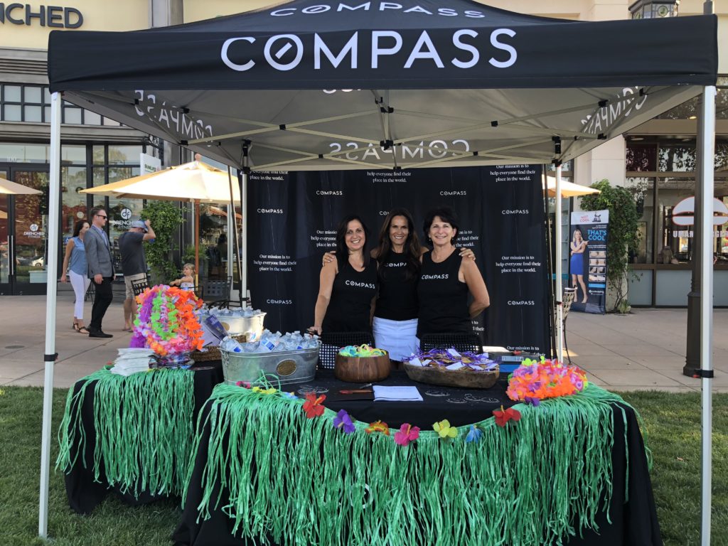 Nicki & Karen Compass Real Estate team at The Lakes Movie night on the Lawn in Thousand Oaks