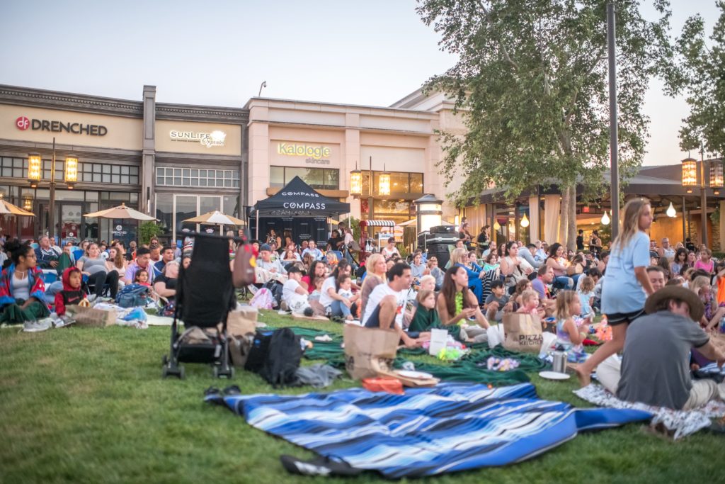 Nicki & Karen Compass Real Estate at The Lakes Movie night on the Lawn in Thousand Oaks