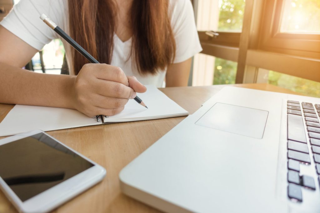 Girl Studying at the Agoura Hills Library