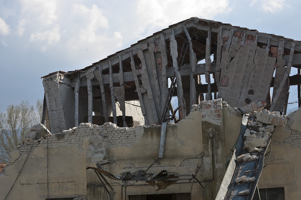 Home damage after quake