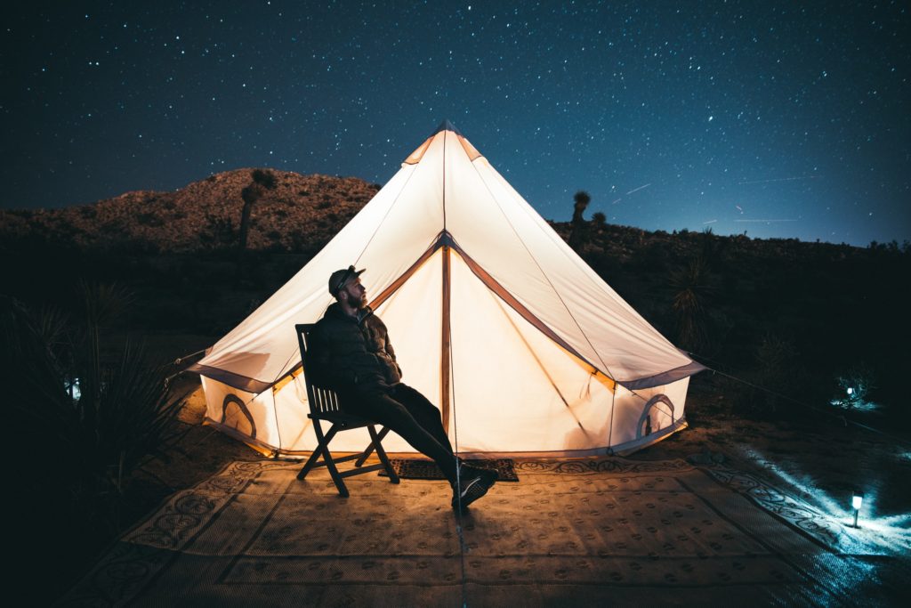 camping site nighttime