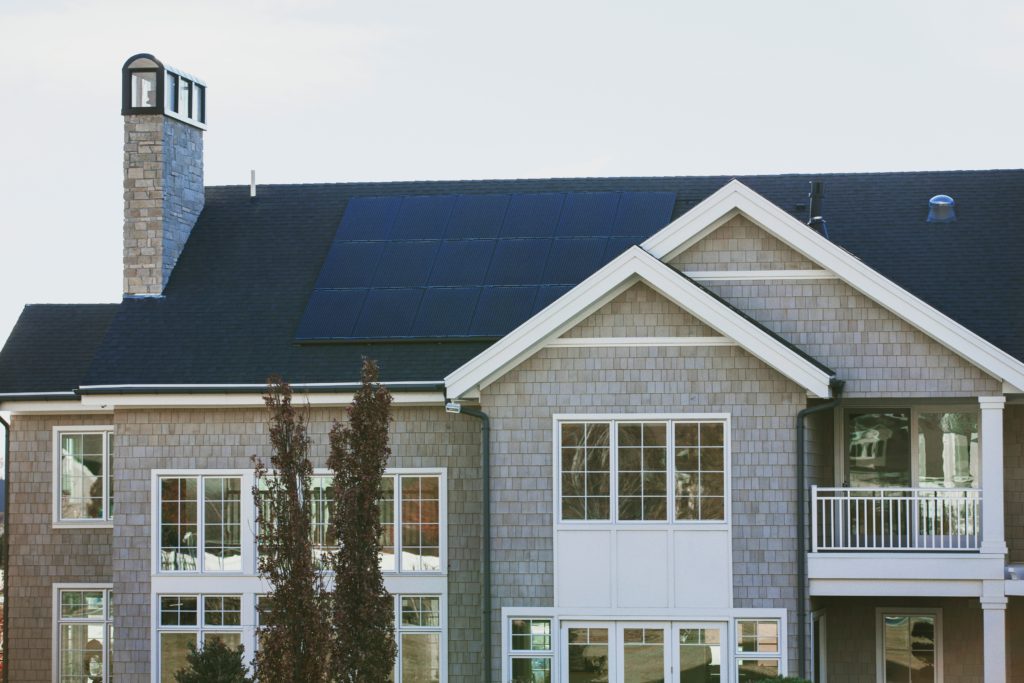 solar panels on home