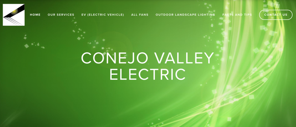 Conejo Valley Electric website homepage
