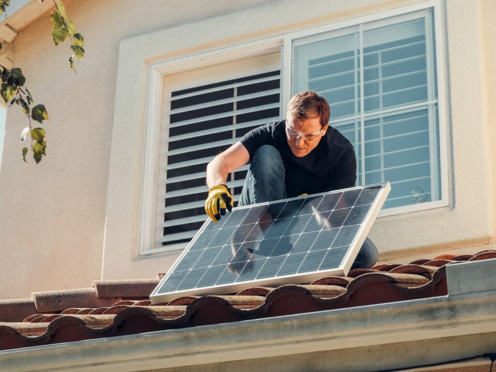 installing solar panels on home
