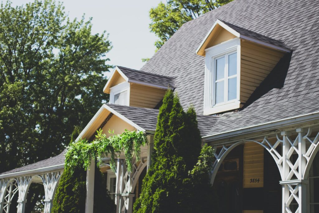 Windows on roof of a home