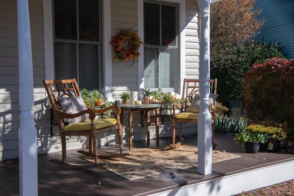 porch placement and sunlight