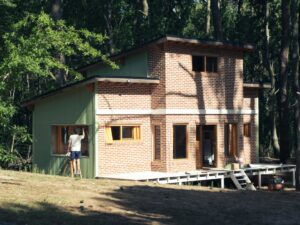 Man works on ADU