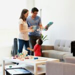 Couple and child looking to buy a home