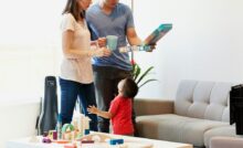 Couple and child looking to buy a home