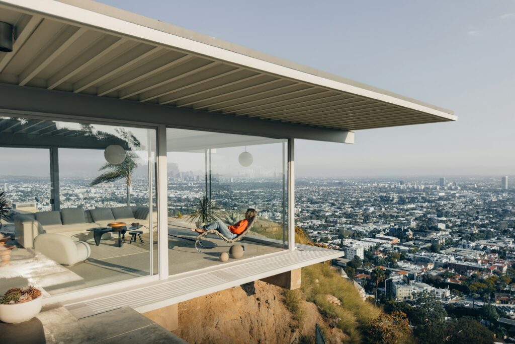 Woman in a penthouse in LA