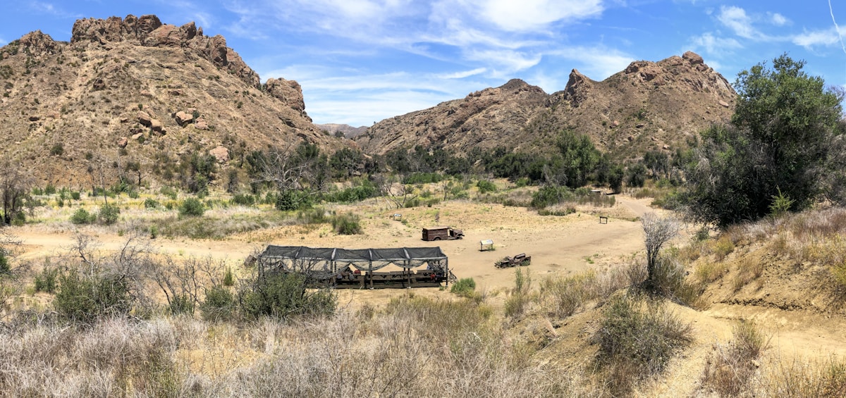 Rusted MASH truck prop at the M*A*S*H filming site in Malibu Creek State Park near Calabasas