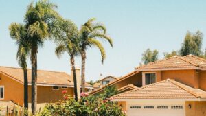 Southern California homes with tile roofs and palm trees in a Thousand Oaks style neighborhood in 2026